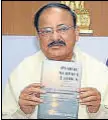  ?? PTI ?? M Venkaiah Naidu releases the book Public Service Ethics.