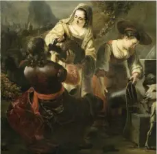  ??  ?? Ferdinand Bol (1616-1680) « Eliézer et Rébecca au puits », 1645.