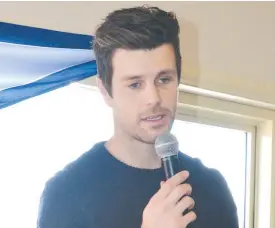  ??  ?? Richmond captain Trent Cotchin was special guest for the Ellinbank District Football League grand final lunch