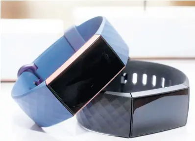  ?? AP ?? The Fitbit Charge 3 fitness tracker.
