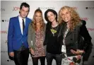  ?? Jamie McCarthy/WireImage ?? ‘Our parents liked to party’ ... with his sisters Charlotte (left) and Samantha and their mother, Ann Dexter-Jones. Photograph: