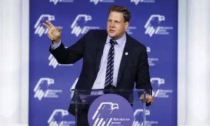  ?? Photograph: Caroline Brehman/EPA ?? New Hampshire’s governor, Chris Sununu, speaks in Las Vegas on 5 November.