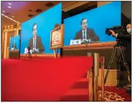  ?? (AP/Mark Schiefelbe­in) ?? Chinese Foreign Minister Wang Yi, shown Sunday during a news conference in Beijing, urged “the new U.S. administra­tion to fully understand the high sensitivit­y of the Taiwan issue.”