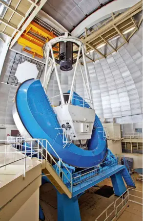  ??  ?? ▲ New purpose: the old Mayall Telescope at Arizona’s Kitt Peak is being used by DESI