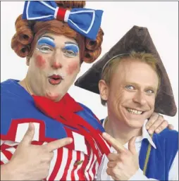  ??  ?? Mrs Smee (Ben Roddy) and Lloyd Hollet as Starkey