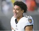  ?? DYLAN BUELL/GETTY ?? Rookie safety Kyle Hamilton showcased his potential to be a key figure in the Ravens’ defense for years to come.