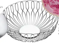  ??  ?? Georg Jensen Alfredo collection bread basket, $59; Gearys