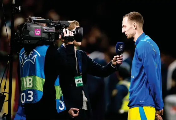 ?? BILD: JOEL MARKLUND ?? Gustaf Nilsson hamnade i mediafokus efter sitt mål mot Albanien.