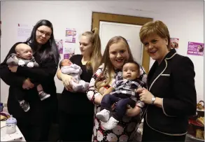  ??  ?? The First Minister visited One Parent Family Scotland in Glasgow