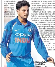  ?? AP ?? Kuldeep Yadav took 3/42 on Sunday.