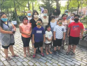  ?? EVAN BRANDT — MEDIANEWS GROUP ?? Former Pottstown borough councilwom­an Rita Paez was accompanie­d by many family and friends for Wednesday’s celebratio­n of the 19th Amendment’s 100th anniversar­y.