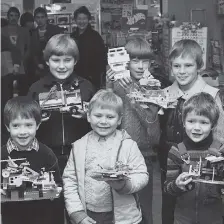  ??  ?? Winners of a Lego competitio­n at Joseph’s in 1981.