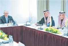  ??  ?? US Secretary of State Rex Tillerson (left) and Saudi Arabia’s Foreign Minister Adel bin Ahmed al-Jubeir (right) after a meeting about Yemen at the Steigenber­ger Hotel in Bad Neuenahr, near Bonn. — AFP photo