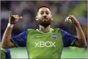  ?? THE ASSOCIATED PRESS — 2017 ?? Former Seattle Sounders midfielder Clint Dempsey says U.S. goalies need to get playing minutes before the World Cup.
