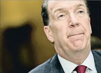  ?? ANDREW HARRER / BLOOMBERG ?? El economista David Malpass, propuesto por Trump para la presidenci­a del BancoMundi­al