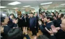  ?? ?? President Xi Jinping visiting the People’s Daily offices in Beijing in 2016. Photograph: Xinhua/Alamy