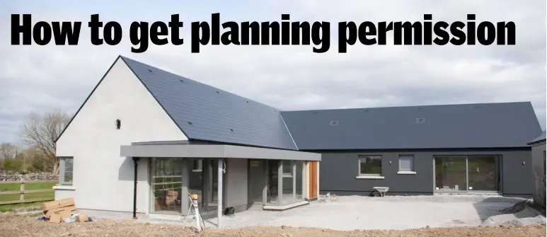  ?? A large extension under constructi­on, above, to side and rear of existing house which required planning permission; below, consider the quality of design, and make sure it exploits the site ??