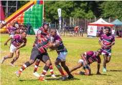  ?? – Pictures: Grindstone Africa and Kyros Sports ?? A JOURNEY INTO THE FUTURE . . . Action from the Mwana Group and Derby Day festivals spiced up a fine week for domestic rugby.