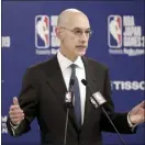  ?? AP file photo ?? NBA Commission­er Adam Silver said he believes “it will be safer on our campus than outside it” as the league prepares to restart its season in Florida.