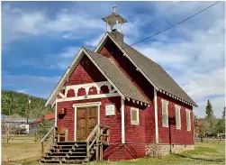  ??  ?? From top left: Retired rancher Val Telford is related to pioneer Alexander Graham; St. Luke’s Church in Alexis Creek; morning light in the Chilcotin; the old Chilcotin wagon road runs parallel to the Chilcotin River.