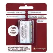  ??  ?? Above: These Lipo batteries look like normal AA batteries but they are not; they are 3.2V Below: These rechargeab­le NiCad batteries have high leakage, so they need regular charging to stop them dischargin­g even when not in use
