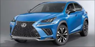  ??  ?? Featuring an evolution of the Lexus NX’s sporty,dynamic styling,the 2018 model shown at the Shanghai Auto Show boasts the Lexus Safety System + as standard equipment.