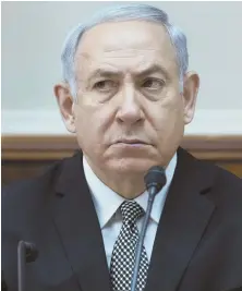  ?? AP PHOTO ?? BOSS BIBI: Israeli police yesterday recommende­d a bevy of criminal charges against Prime Minister Benjamin Netanyahu, above.