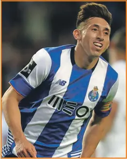  ??  ?? Héctor Herrera anotó un tremendo gol que podría valer el título al Porto