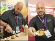  ?? HAL WILLIAMS PHOTOGRAPH­Y VIA AP ?? This combinatio­n of photos show chef Mario Pagán, who owns five restaurant­s in Puerto Rico, preparing a dish and drinks during The Food & Wine Classic in Aspen, Colo., on.