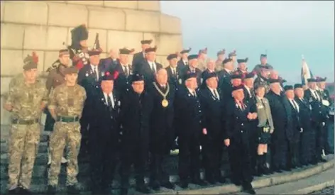  ?? Photo: www.westernmor­ningnews.co.uk ?? A beacon was lit at the centenary service held in Dundee