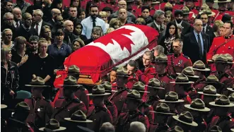  ?? JASON FRANSON/ THE CANADIAN PRESS/ FILES ?? RCMP Constable David Wynn died after he was shot at the Apex Casino in St. Albert by Shawn Maxwell Rehn, who was out on bail at the time. A new law named after Wynn that would change how bail hearings are held in Alberta will go to the House of Commons...