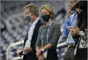  ?? ASSOCIATED PRESS FILE PHOTO ?? Sheila Ford Hamp, Detroit Lions principal owner and chairman, watches during the first half of an NFL game in Detroit.