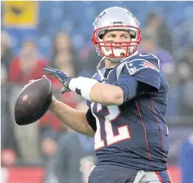  ??  ?? Patriots quarterbac­k Tom Brady is 7-9 at Miami.