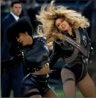  ?? AP fi le photo ?? Beyonce performs during halftime of the NFL Super Bowl 50 football game in Santa Clara, Calif., on Feb. 7. She sang “Formation,” which is part of her new album Lemonade.