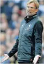  ??  ?? SHAKE IT UP Angry Klopp could give youth a chance