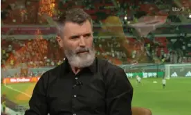  ?? Photograph: ITV ?? Roy Keane in the ITV World Cup studio.