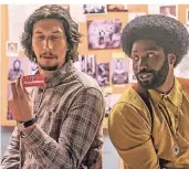  ?? FOTO: EPD ?? Adam Driver (l.) und John David Washington in dem Film „BlacKkKlan­sman“.