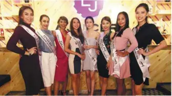  ??  ?? Lovely finalists ... (from left) Nathasha Aprillia, Jai Dhillon, Liliana Fernandez, Alexis SueAnn, Charmaine Chew, Charlotte Tan, Kaayathri Pramasivam, and Jane Teoh. (below, from left) Co-Martinent sharing her La Juiceria journey; and Zalikha and...