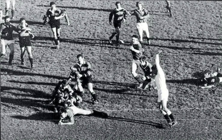  ??  ?? The British Lions score in the infamous match against Canterbury at Lancaster Park in 1971.