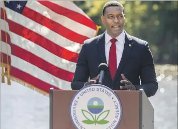  ?? Travis Long News & Observer ?? “COMMUNITIE­S across this country have suffered far too long from the ever-present threat of PFAS pollution,” Michael S. Regan, the head of the Environmen­tal Protection Agency, shown in 2021, said Tuesday.