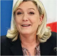  ??  ?? Le Pen