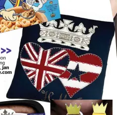  ??  ?? Limited edition Royal Wedding cushion, £86, jan constantin­e.com >>