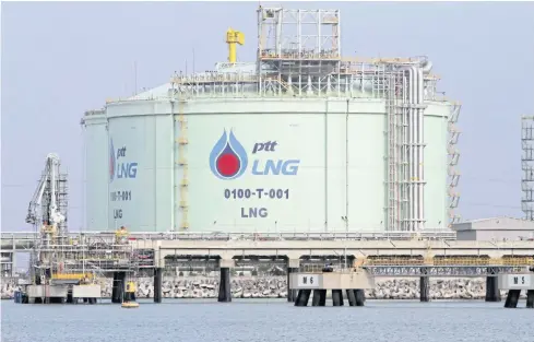  ??  ?? PTT’s liquefied natural gas terminal at Map Ta Phut industrial estate in Rayong province. The national energy company is looking at two locations in Songkhla province to site a possible LNG terminal at the government’s request.