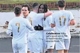  ?? ?? Celebratio­n Kilby got a good win in Fife to head into the quarter-finals