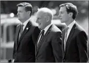  ?? ASSOCIATED PRESS ?? IN THIS AUG. 4, 2017 FILE PHOTO, (from left) White House Staff Secretary Rob Porter, White House Chief of Staff John Kelly, and White House senior adviser Jared Kushner walk to Marine One on the South Lawn of the White House in Washington.