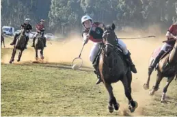 ?? Picture: SUPPLIED ?? ACTION SHOT: Lilyfontei­n Grade 12 pupil, Tara Rutherford, in action during a Polocrosse match
