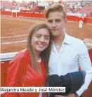  ??  ?? Alejandra Meade y José Méndez.