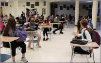  ?? SUBMITTED PHOTO ?? West Chester students sit in class waiting for instructio­n to start.