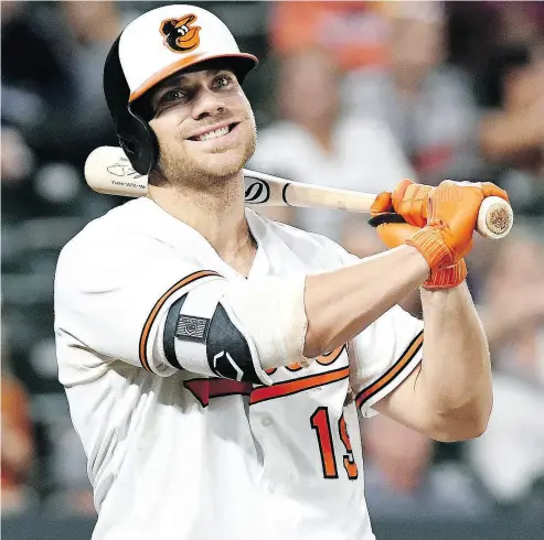  ?? GREG FIUME / GETTY IMAGES ?? Chris Davis is enduring a nightmare season with the kind of numbers that are trending downward for hitters. Heading into Wednesday, the Orioles slugger was batting .153 with almost triple the strikeouts (99) than hits (38).