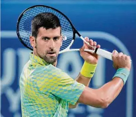  ?? Kamran Jebreili/Associated Press ?? Tennis star Novak Djokovic will miss the Miami Open after failing to get an exemption under coronaviru­s vaccine rules to enter the United States.